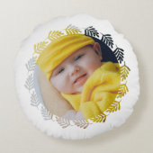 デザインお客様自身の種類パーソナライズされた ラウンドクッション (裏面)