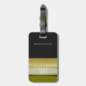 デザインお客様自身の荷物タグと名前&ストライプ ラゲッジタグ (裏面縦)