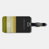 デザインお客様自身の荷物タグと名前&ストライプ ラゲッジタグ (裏面横)