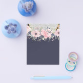 デザインかわいらしピンクガーリーフローラ文房具 チラシ (シングル)