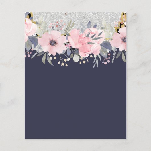 デザインかわいらしピンクガーリーフローラ文房具 チラシ (正面)