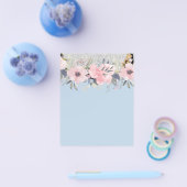 デザインかわいらしピンクガーリーフローラ文房具 チラシ (シングル)