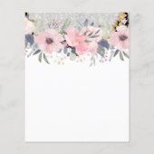 デザインかわいらしピンクガーリーフローラ文房具 チラシ (裏面)