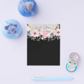 デザインかわいらしピンクガーリーフローラ文房具 チラシ (シングル)