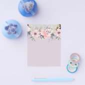 デザインかわいらしピンクガーリーフローラ文房具 チラシ (シングル)