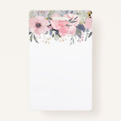 デザインかわいらしピンクガーリーフローラ文房具 バッジ (裏面)