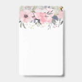 デザインかわいらしピンクガーリーフローラ文房具 バッジ (裏面)