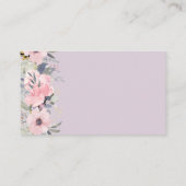 デザインかわいらしピンクガーリーフローラ文房具 名刺 (裏面)