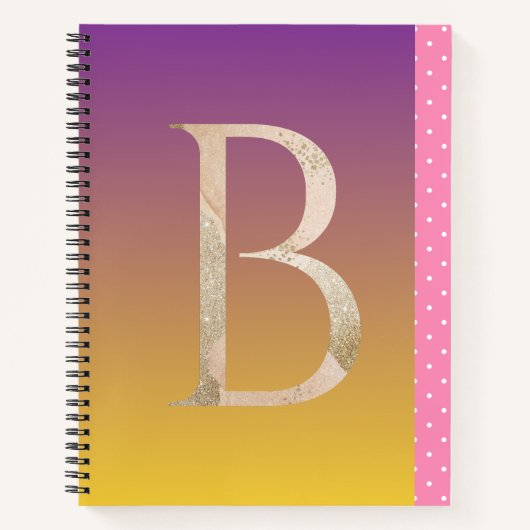 デザインかわいらし水玉模様模様 ノートブック (正面)