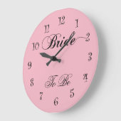 デザインがあるエレガントな花嫁 ラージ壁時計 (傾斜)
