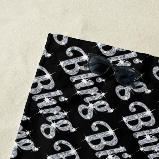 デザインきらきら光るビーチタオル ビーチタオル (インサイチュ)