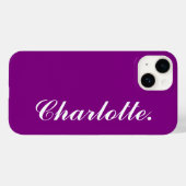 デザインこの紫で自分の名前 Case-Mate iPhoneケース (裏面 (横))