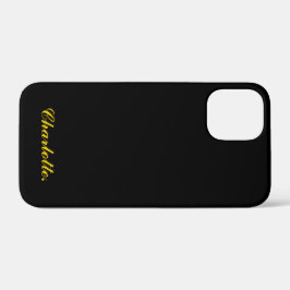 デザインこの黒で自分の名前 iPhone 12 MINI ケース