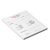 デザインご注文スリップまたは滑ること ノートパッド (アングル)