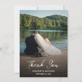 デザインご自身の写真ありがとうご結婚ざいます サンキューカード (正面)