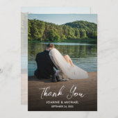 デザインご自身の写真ありがとうご結婚ざいます サンキューカード (正面/裏面)