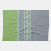 デザインされたストライプ装飾 キッチンタオル (横)