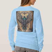 デザインされた長袖Tシャツ快適カジュアル、 Tシャツ (裏面)