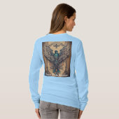 デザインされた長袖Tシャツ快適カジュアル、 Tシャツ (裏面フル)