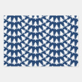 デザインされた青と白 ラッピングペーパーシート (正面3)