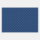 デザインされた青と白 ラッピングペーパーシート (正面)