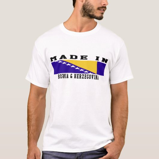 デザインでなされるボスニア及びヘルツェゴビナ Tシャツ (正面)