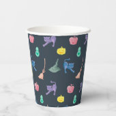 デザインとおもしろいハロウィーンキャラクター。 紙コップ (裏面)