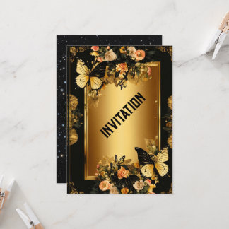 デザインとエレガントd付きの洗練されたtシャツ 招待状