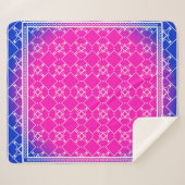 デザインと抽象芸術手描きの幾何学模様  シェルパブランケット (正面(横))