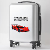 デザインと美学お洒落を兼ね備えたモダンスポーツカー シール (スーツケース)