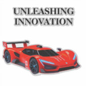 デザインと美学お洒落を兼ね備えたモダンスポーツカー シール (正面)