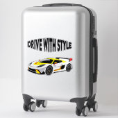 デザインと美学お洒落を兼ね備えたモダンスポーツカー シール (スーツケース)