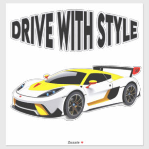 デザインと美学お洒落を兼ね備えたモダンスポーツカー シール