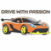 デザインと美学お洒落を兼ね備えたモダンスポーツカー シール (正面)