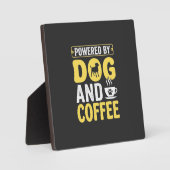デザインに力をもらう犬のコーヒー好き フォトプラーク (正面)
