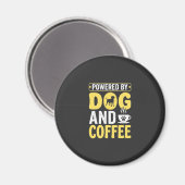 デザインに力を与える犬のコーヒー好き マグネット (正面/裏面)