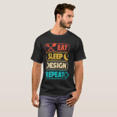 デザインに恋する人へ 仕事に恋する人へ ストレス耐性 Tシャツ (正面フル)