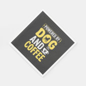 デザインに支えられた犬のコーヒー愛好家 スタンダードランチョンナプキン (角)