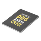デザインに支えられた犬のコーヒー愛好家 ノートパッド (回転)