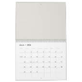 デザインに最適化された白色の形状 カレンダー (3月 2026)