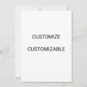 デザインのカスタムでカスタマイズ可能で空白のなテンプレート 招待状 (正面)