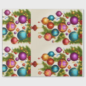 「デザインのクリスマスラップ紙」 ラッピングペーパー (フラット)