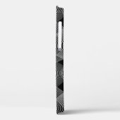 デザインのシームレスなモノクロ線テクスチャパターン。 Case-Mate iPhoneケース (裏面 / 左)