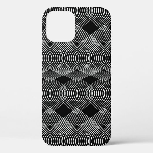 デザインのシームレスなモノクロ線テクスチャパターン。 Case-Mate iPhoneケース (裏面)