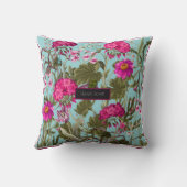 デザインのスカーフにゲラニウムと野生の花がついています。トレン クッション (裏面)