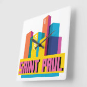 デザインのセントポール スクエア壁時計 (傾斜)