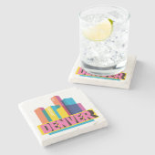 デザインのデンバー ストーンコースター (横)