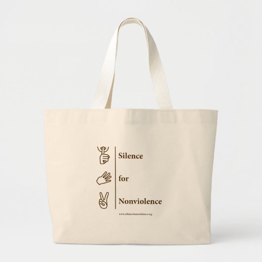 デザインのブラウンの縦のバッグ ラージトートバッグ (正面)