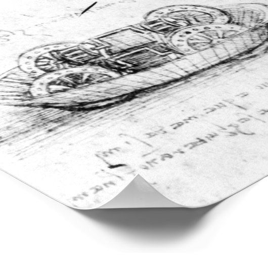 デザインの傷付いた戦車と装甲車 ポスター (角)