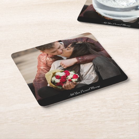 デザインの写真 スクエアペーパーコースター (アングル)